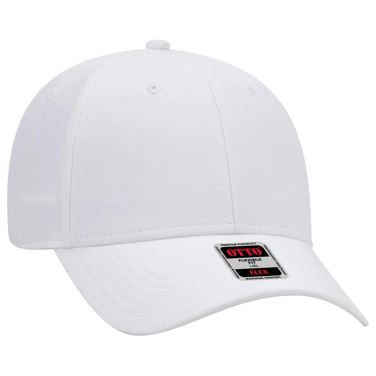 OTTO 11-1257 ’OTTO Flex’ Fitted Upf 50+ 6 Panel Low Profile Baseball Cap - White