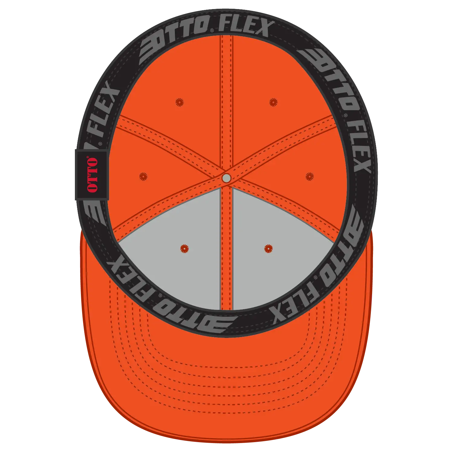 OTTO 11-1257 ’OTTO Flex’ Fitted Upf 50+ 6 Panel Low Profile Baseball Cap - N. Orange