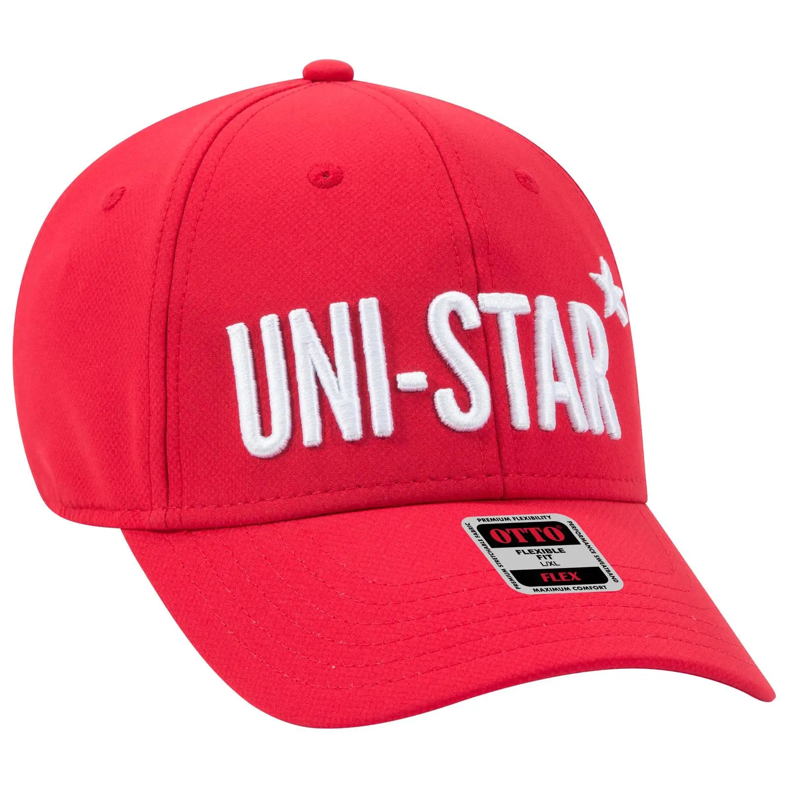 OTTO 11-1257 ’OTTO Flex’ Fitted Upf 50+ 6 Panel Low Profile Baseball Cap - Red