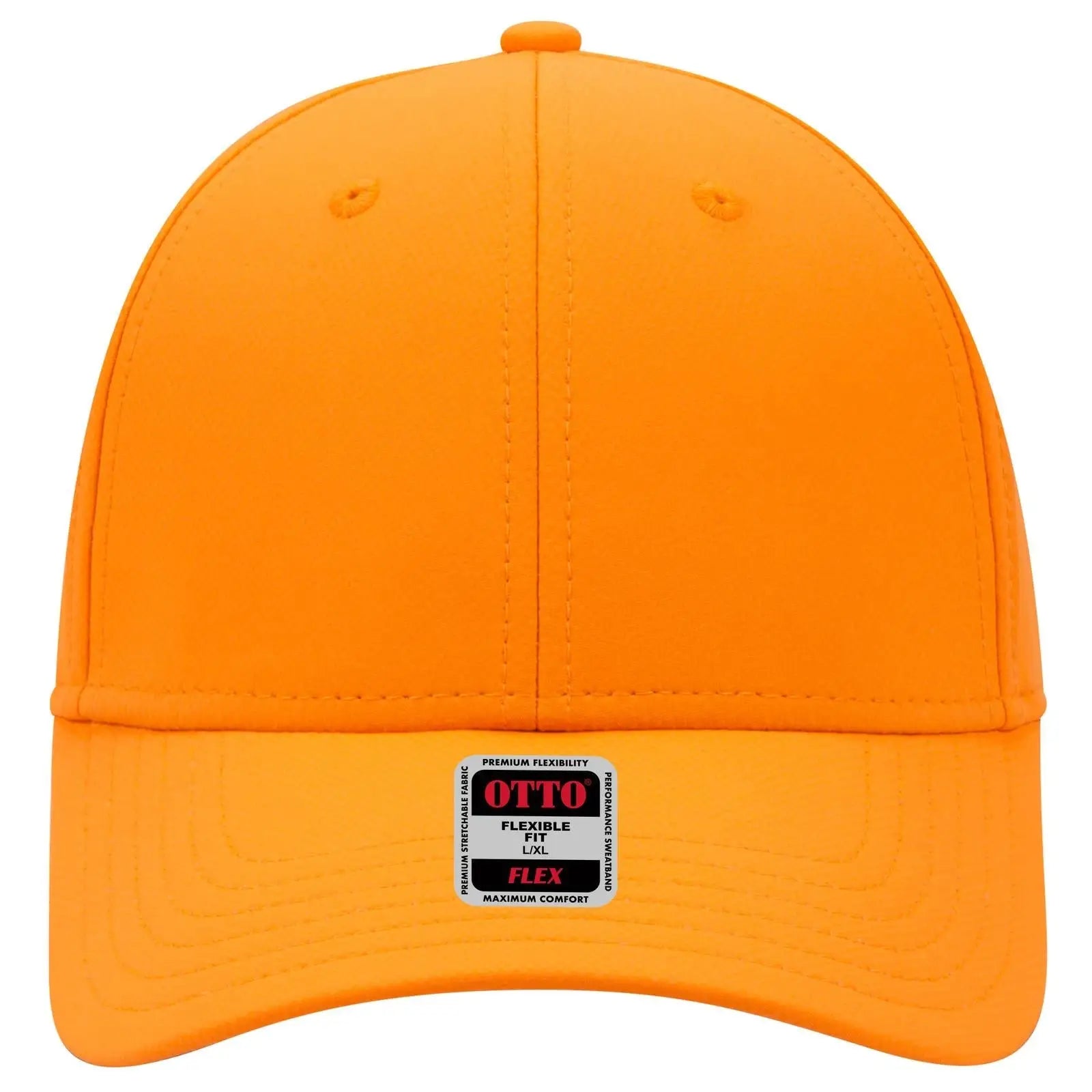 OTTO 11-1257 ’OTTO Flex’ Fitted Upf 50+ 6 Panel Low Profile Baseball Cap - N. Orange