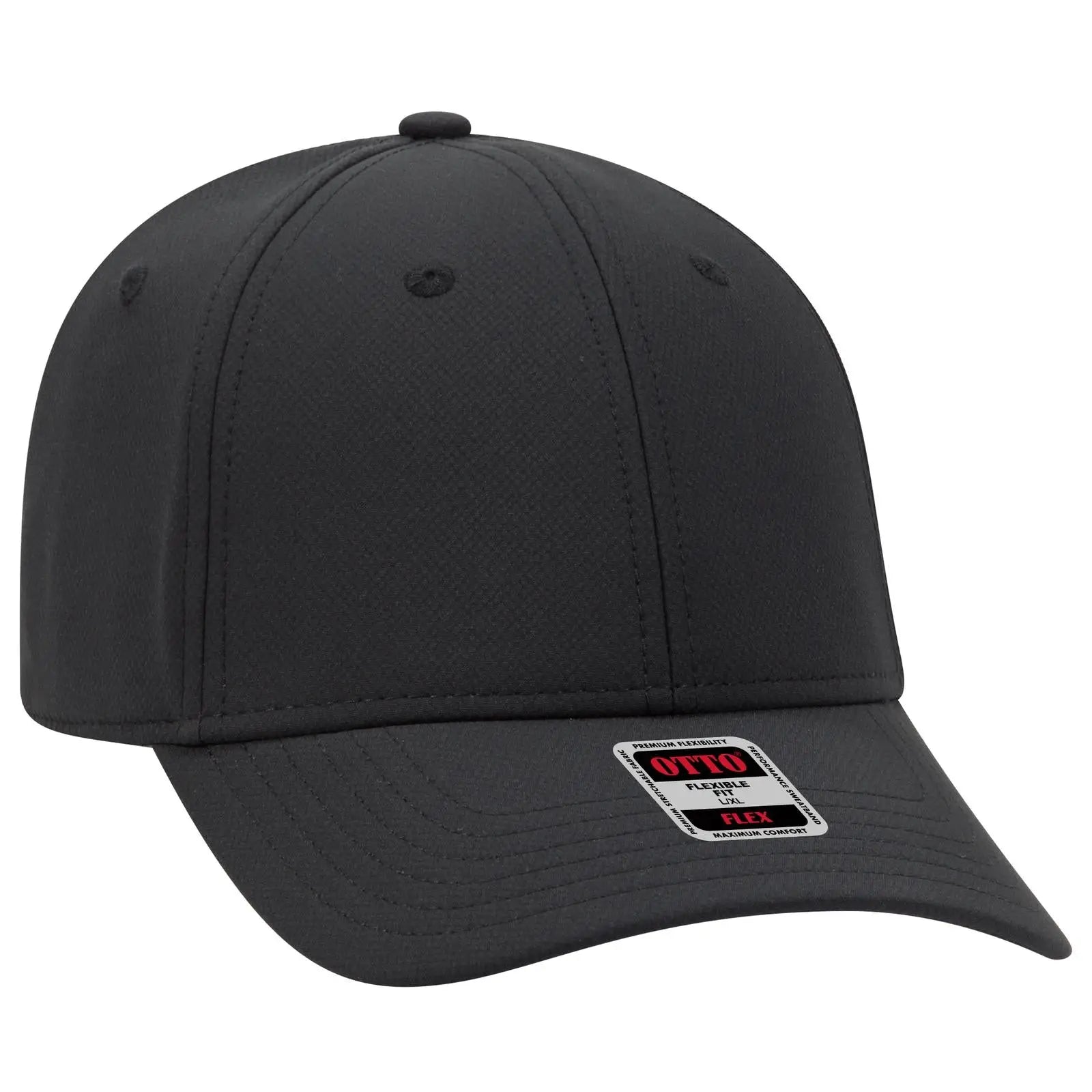 OTTO 11-1257 ’OTTO Flex’ Fitted Upf 50+ 6 Panel Low Profile Baseball Cap - Black
