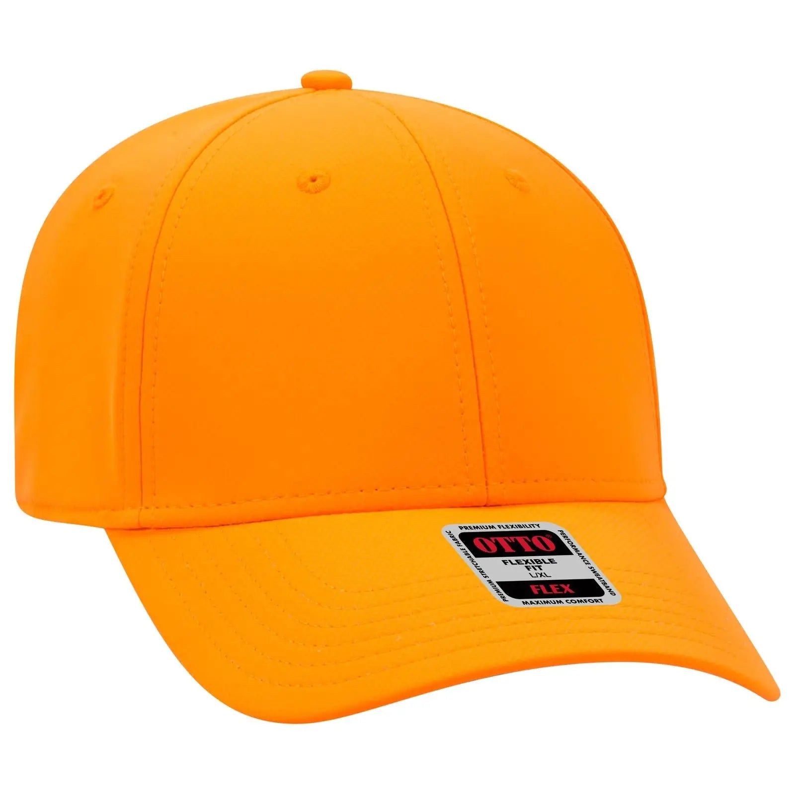 OTTO 11-1257 ’OTTO Flex’ Fitted Upf 50+ 6 Panel Low Profile Baseball Cap - N. Orange