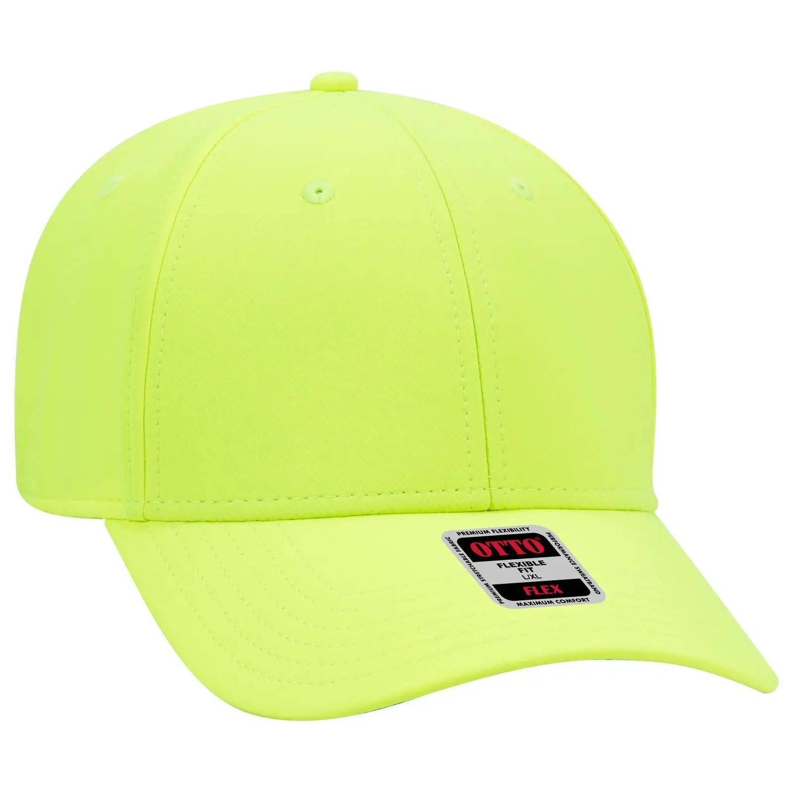 OTTO 11-1257 ’OTTO Flex’ Fitted Upf 50+ 6 Panel Low Profile Baseball Cap - N. Yellow
