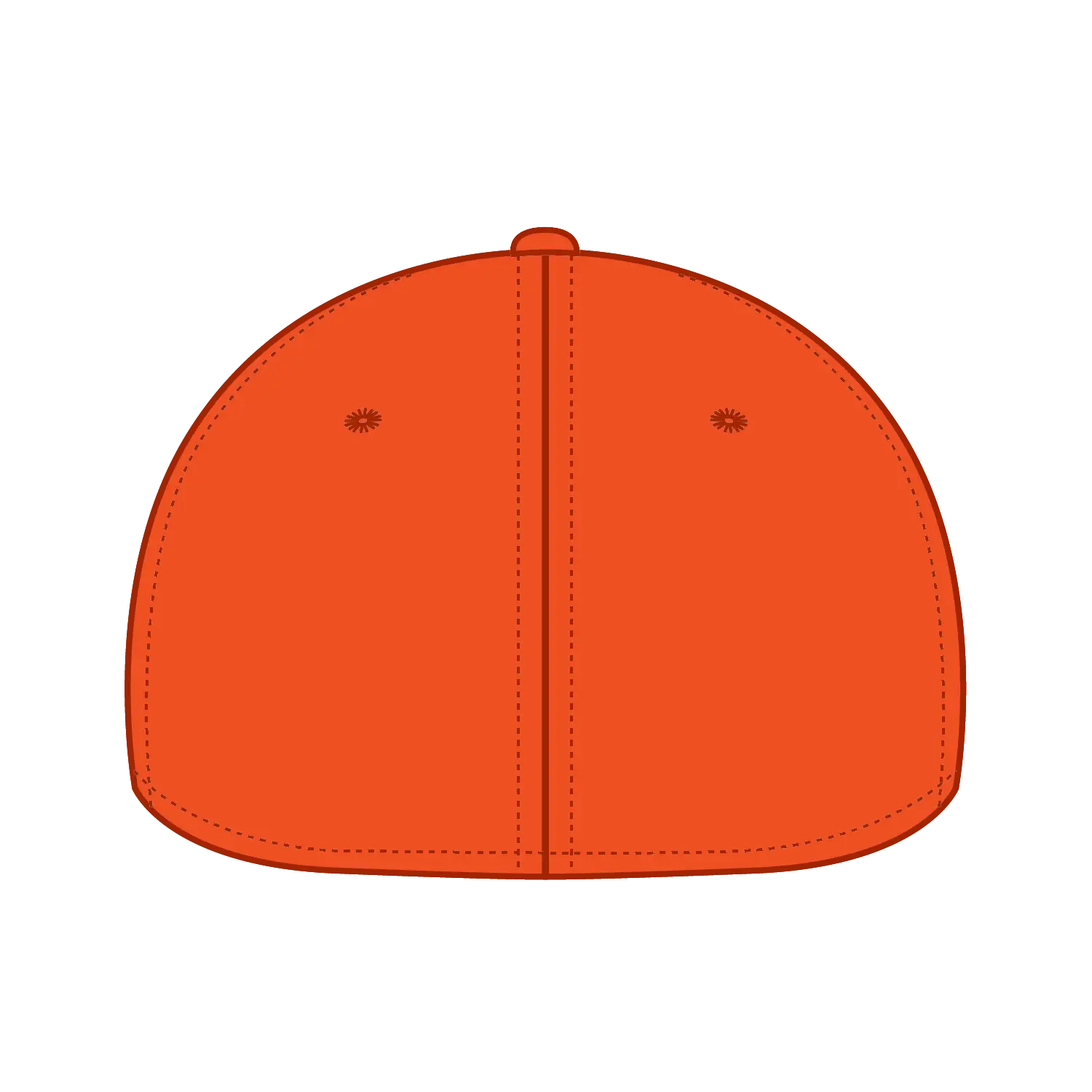 OTTO 11-1257 ’OTTO Flex’ Fitted Upf 50+ 6 Panel Low Profile Baseball Cap - N. Orange