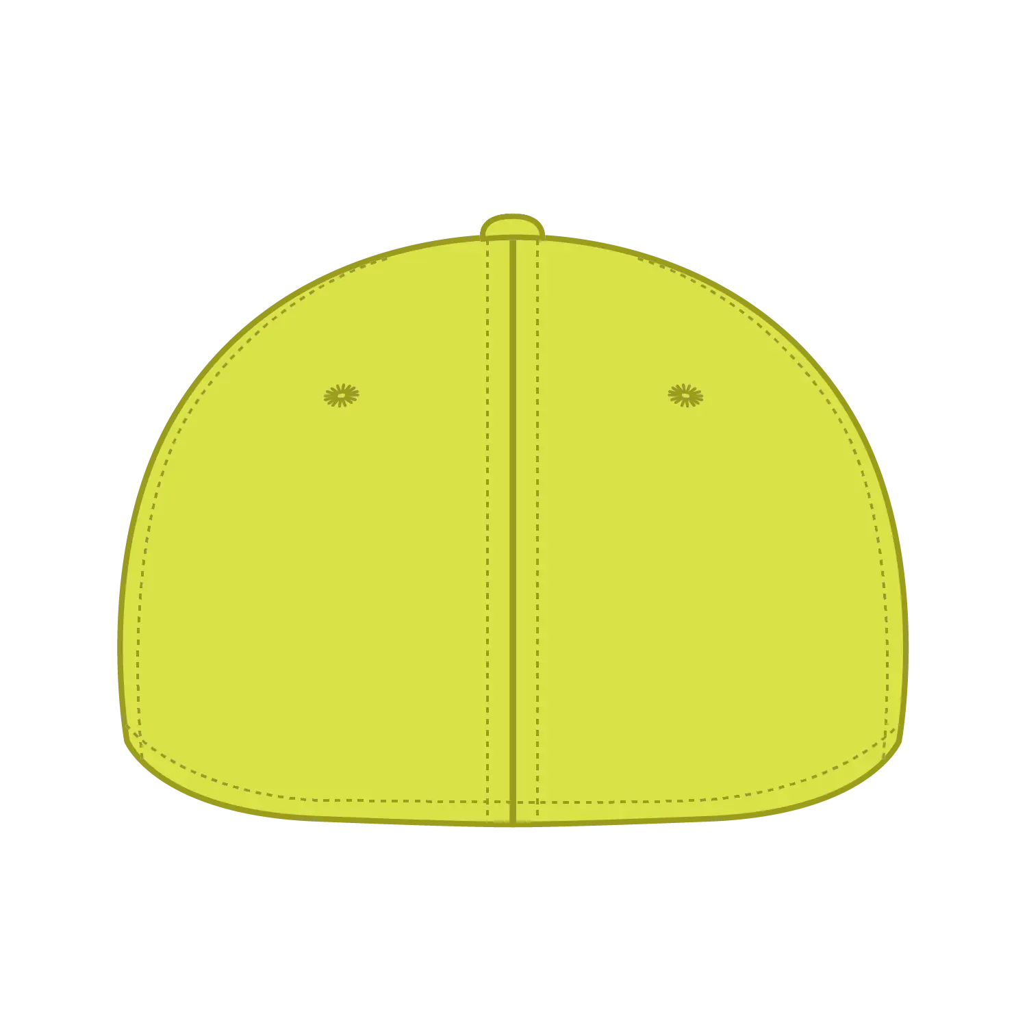 OTTO 11-1257 ’OTTO Flex’ Fitted Upf 50+ 6 Panel Low Profile Baseball Cap - N. Yellow