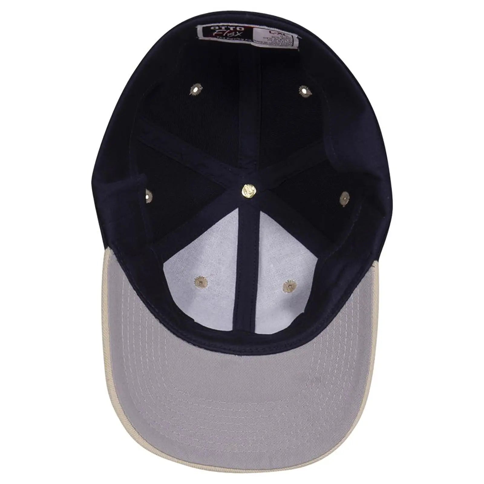 OTTO 11-194 ’OTTO Flex’ Fitted 6 Panel Low Profile Baseball Cap - Kha/Nvy