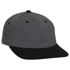OTTO 11-194 ’OTTO Flex’ Fitted 6 Panel Low Profile Baseball Cap - Blk/Ch.Gry - Blk/Ch.Gry / 7’’ - 7 1/4’’