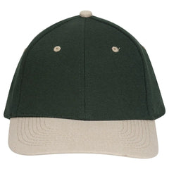 OTTO 11-194 ’OTTO Flex’ Fitted 6 Panel Low Profile Baseball Cap - Kha/Dk.Grn