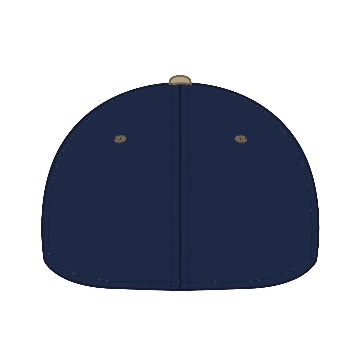 OTTO 11-194 ’OTTO Flex’ Fitted 6 Panel Low Profile Baseball Cap - Kha/Nvy