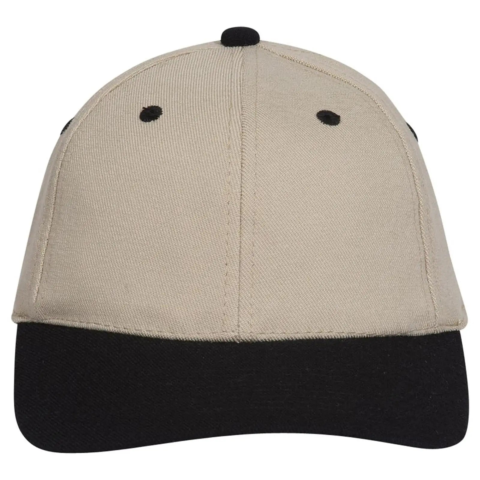 OTTO 11-194 ’OTTO Flex’ Fitted 6 Panel Low Profile Baseball Cap - Blk/Kha