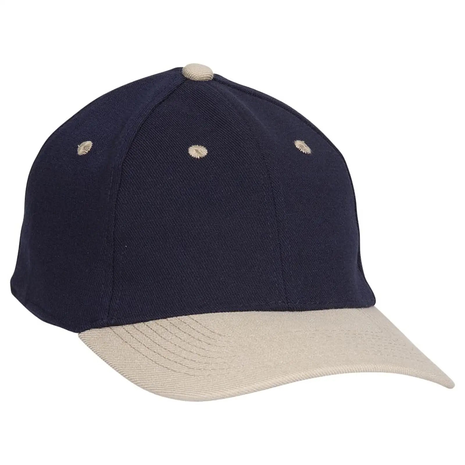 OTTO 11-194 ’OTTO Flex’ Fitted 6 Panel Low Profile Baseball Cap - Kha/Nvy