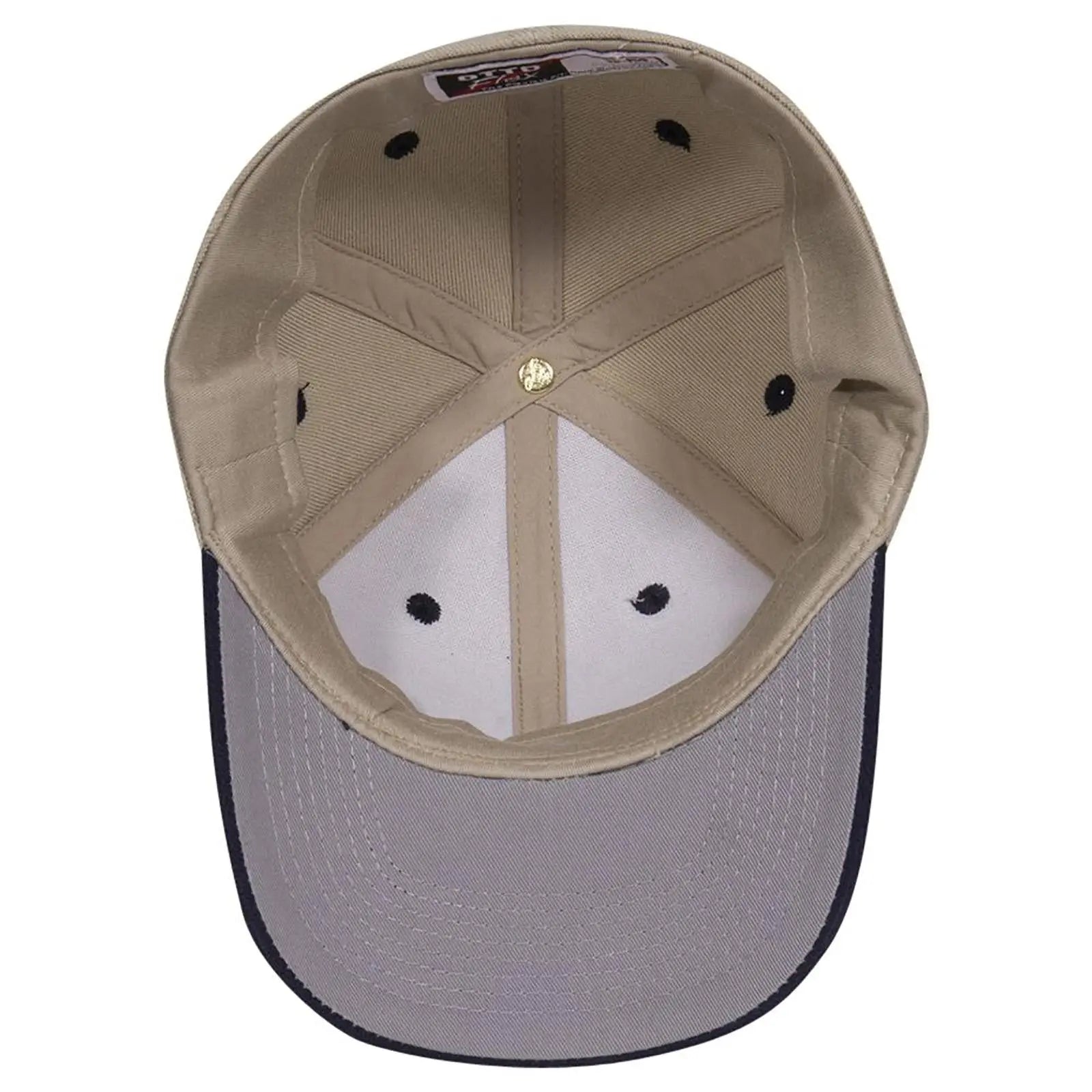 OTTO 11-194 ’OTTO Flex’ Fitted 6 Panel Low Profile Baseball Cap - Nvy/Kha - Nvy/Kha / 7’’ - 7 1/4’’