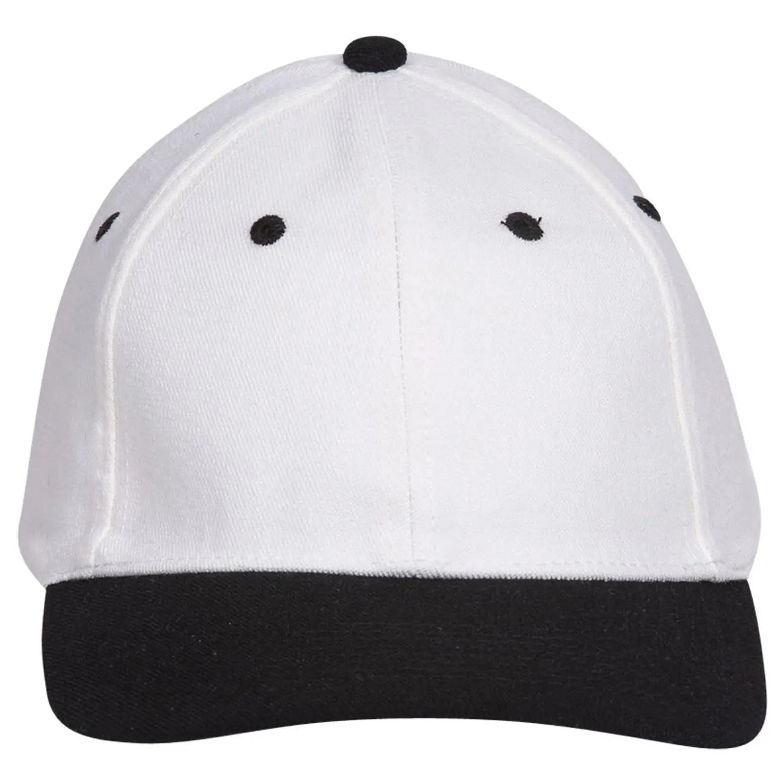 OTTO 11-194 ’OTTO Flex’ Fitted 6 Panel Low Profile Baseball Cap - Blk/Wht - Blk/Wht / 7’’ - 7 1/4’’