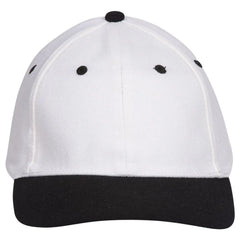 OTTO 11-194 ’OTTO Flex’ Fitted 6 Panel Low Profile Baseball Cap - Blk/Wht - Blk/Wht / 7’’ - 7 1/4’’