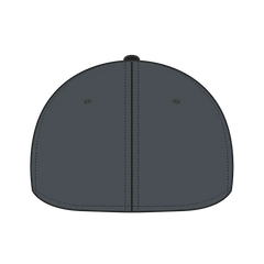 OTTO 11-194 ’OTTO Flex’ Fitted 6 Panel Low Profile Baseball Cap - Blk/Ch.Gry - Blk/Ch.Gry / 7’’ - 7 1/4’’