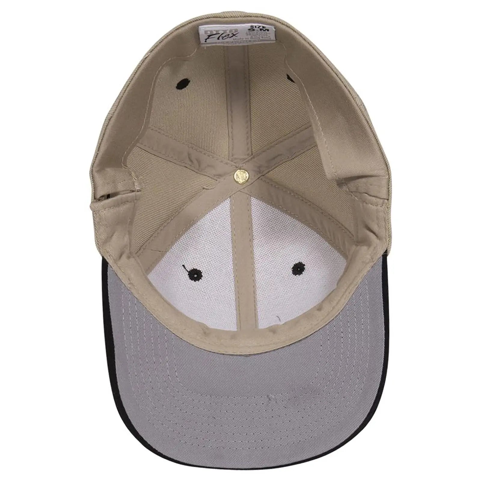 OTTO 11-194 ’OTTO Flex’ Fitted 6 Panel Low Profile Baseball Cap - Blk/Kha