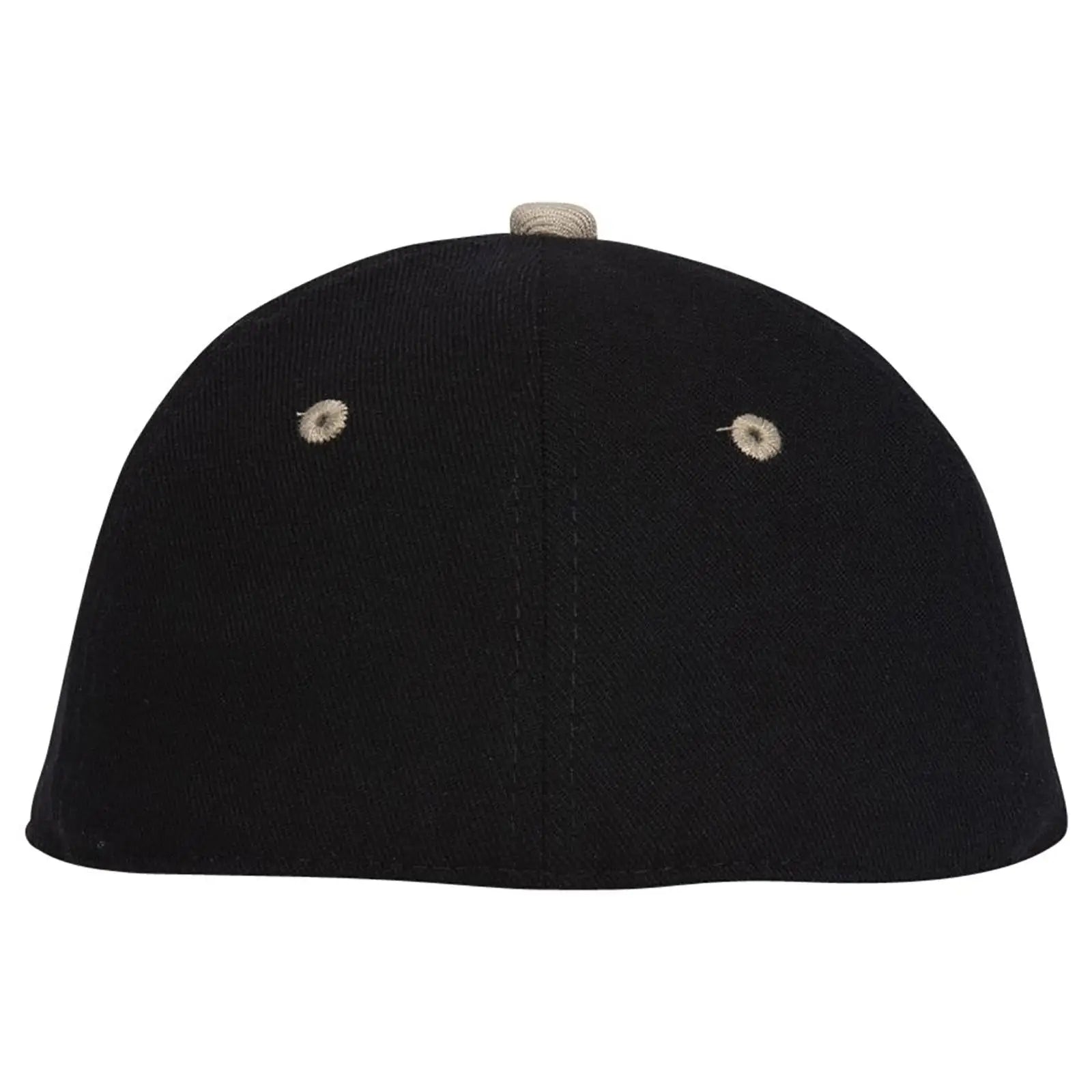 OTTO 11-194 ’OTTO Flex’ Fitted 6 Panel Low Profile Baseball Cap - Kha/Blk - Kha/Blk / 7’’ - 7 1/4’’