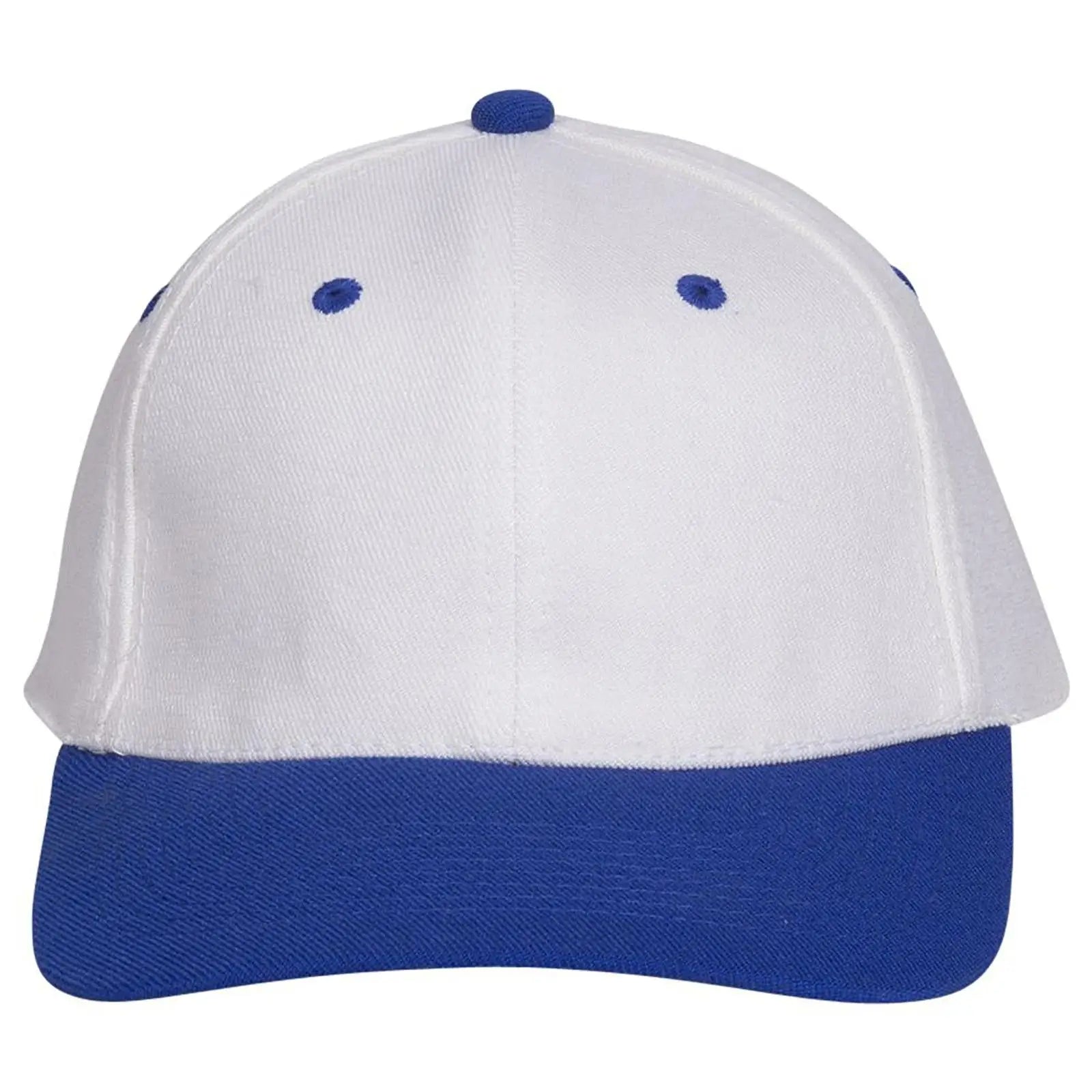 OTTO 11-194 ’OTTO Flex’ Fitted 6 Panel Low Profile Baseball Cap - Ryl/Wht - Ryl/Wht / 7 3/8’’ - 7 5/8’