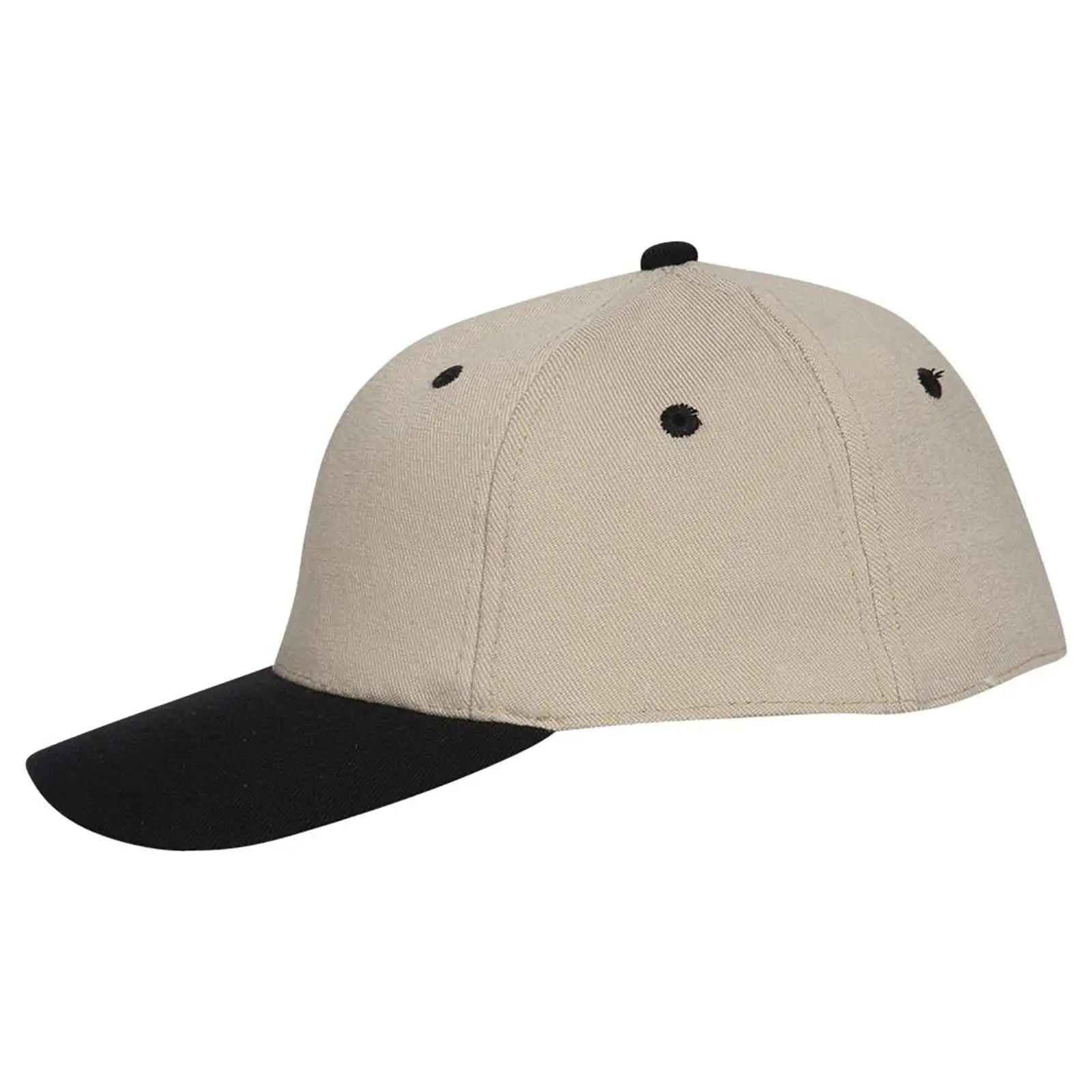 OTTO 11-194 ’OTTO Flex’ Fitted 6 Panel Low Profile Baseball Cap - Blk/Kha