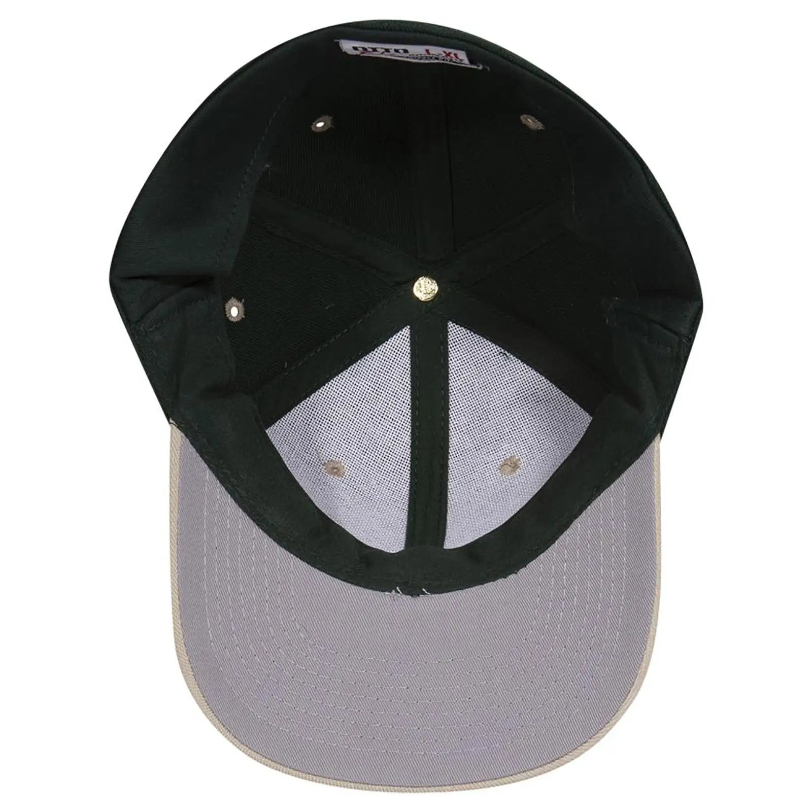 OTTO 11-194 ’OTTO Flex’ Fitted 6 Panel Low Profile Baseball Cap - Kha/Dk.Grn