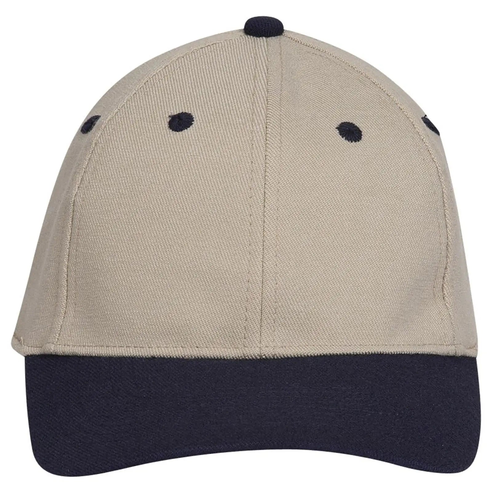 OTTO 11-194 ’OTTO Flex’ Fitted 6 Panel Low Profile Baseball Cap - Nvy/Kha - Nvy/Kha / 7’’ - 7 1/4’’