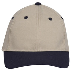 OTTO 11-194 ’OTTO Flex’ Fitted 6 Panel Low Profile Baseball Cap - Nvy/Kha - Nvy/Kha / 7’’ - 7 1/4’’