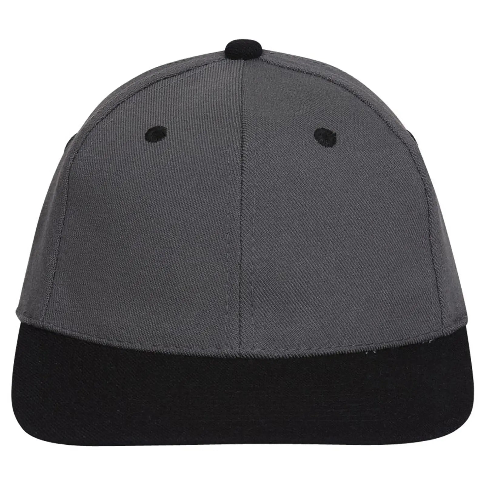 OTTO 11-194 ’OTTO Flex’ Fitted 6 Panel Low Profile Baseball Cap - Blk/Ch.Gry - Blk/Ch.Gry / 7’’ - 7 1/4’’