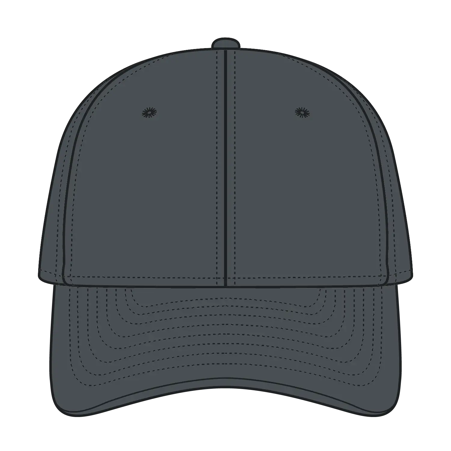 OTTO 11-194 ’OTTO Flex’ Fitted 6 Panel Low Profile Baseball Cap - Char. Gray - Char. Gray / 7’’ - 7 1/4’’