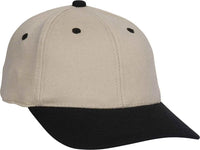 OTTO 11-194 Stretchable Wool Blend Low Profile Pro Style Cap - Black Khaki - Black Khaki / S/M
