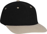 OTTO 11 194 Stretchable Wool Blend Low Profile Pro Style Cap Khaki Black Khaki Black / S/M