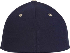 OTTO 11-194 Stretchable Wool Blend Low Profile Pro Style Cap - Khaki Navy