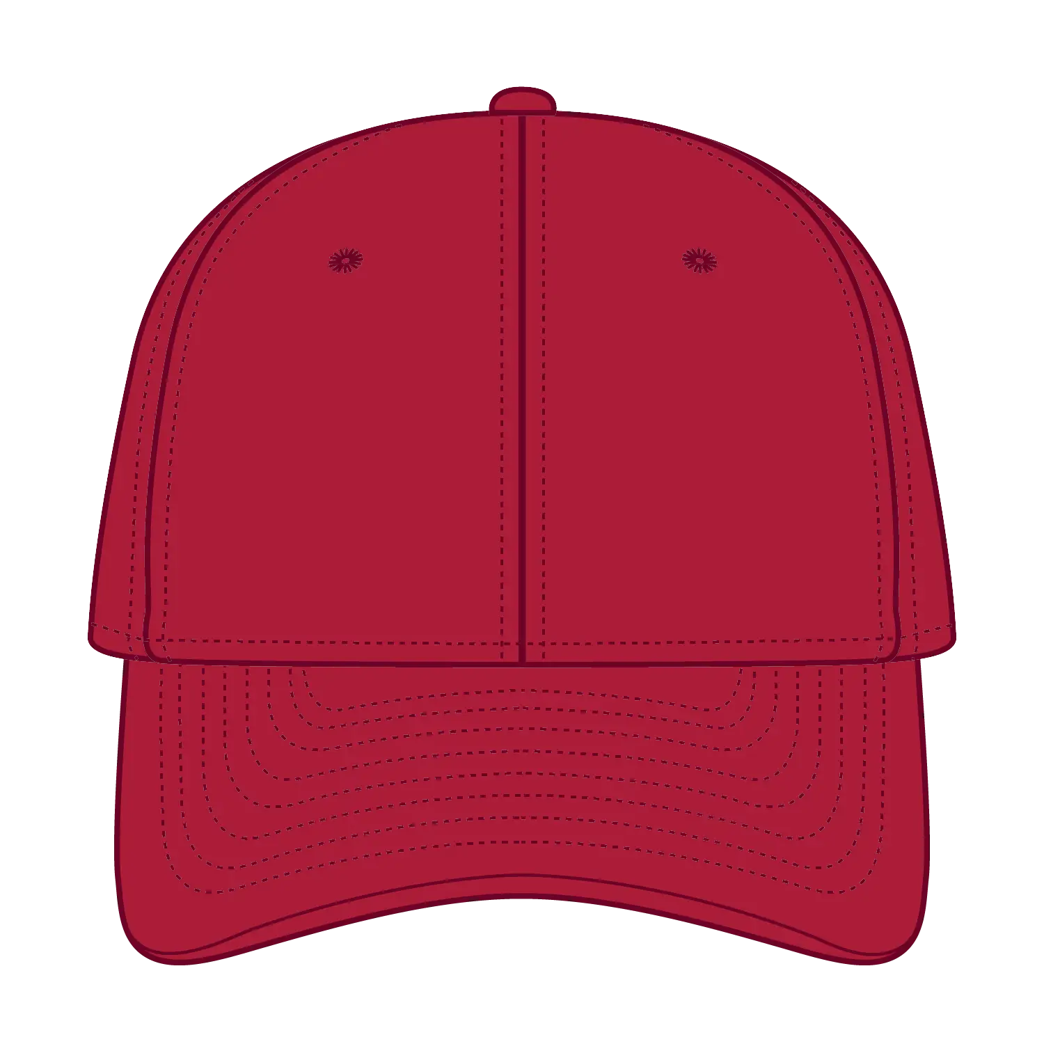 OTTO 11-421 ’OTTO Flex’ Fitted 6 Panel Low Profile Baseball Cap - Red - Red / 7’’ - 7 1/4’’