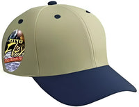 OTTO 11-425 Stretchable Deluxe Wool Blend Low Profile Pro Style Cap - Navy Khaki - Navy Khaki / S/M