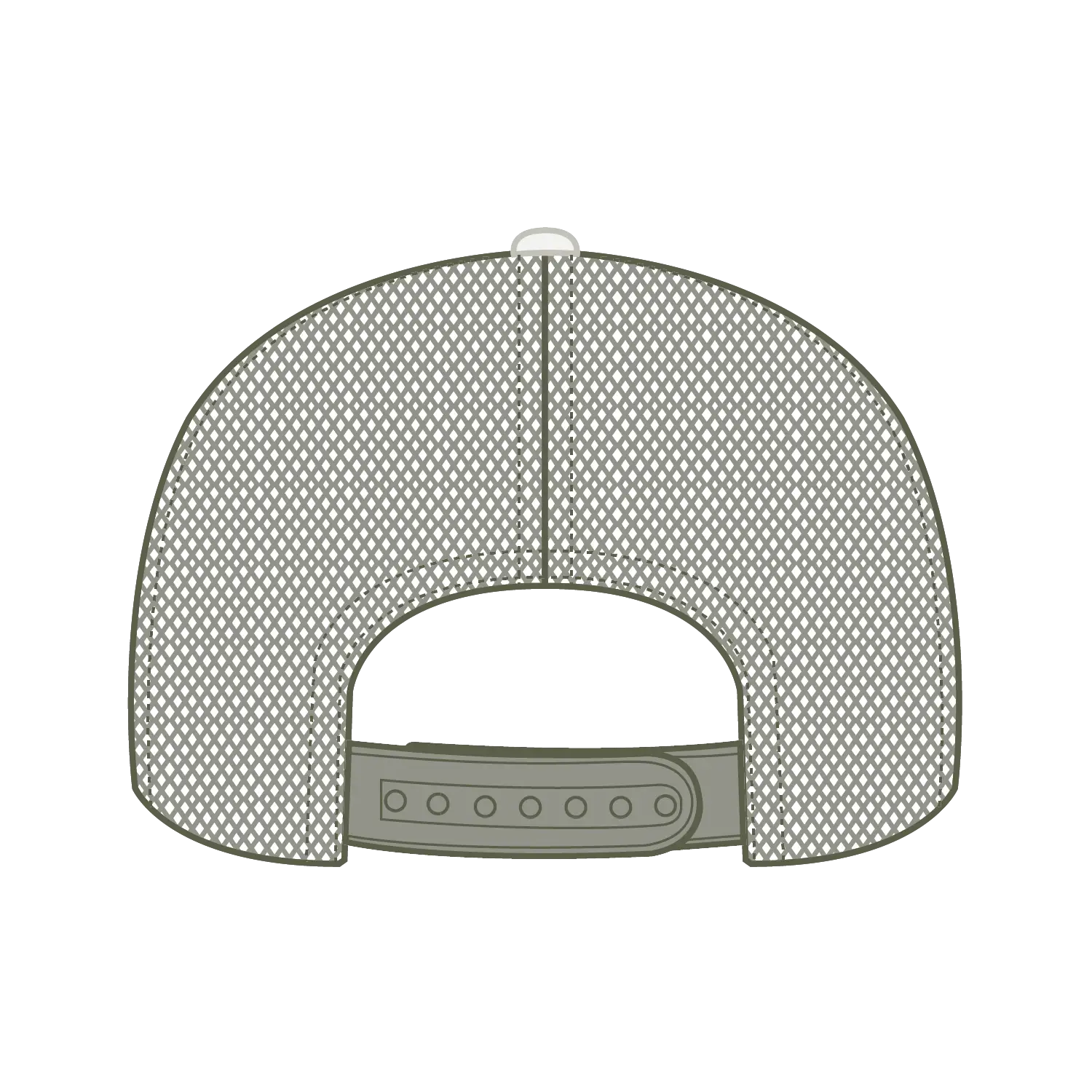 OTTO 112-1 6 Panel Mid Profile Mesh Back Trucker Cap - 215221- Ol.Grn/Lt.Khk/Ol.Grn - 215221- Ol.Grn/Lt.Khk/Ol.Grn / 7