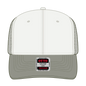 OTTO 112-1 6 Panel Mid Profile Mesh Back Trucker Cap - 215221- Ol.Grn/Lt.Khk/Ol.Grn - 215221- Ol.Grn/Lt.Khk/Ol.Grn / 7