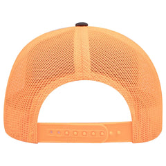 OTTO 112-1 6 Panel Mid Profile Mesh Back Trucker Cap - Ch.Gry/Ch.Gry/N.Org - Ch.Gry/Ch.Gry/N.Org / 7 3/8’’ - 7 5/8’’