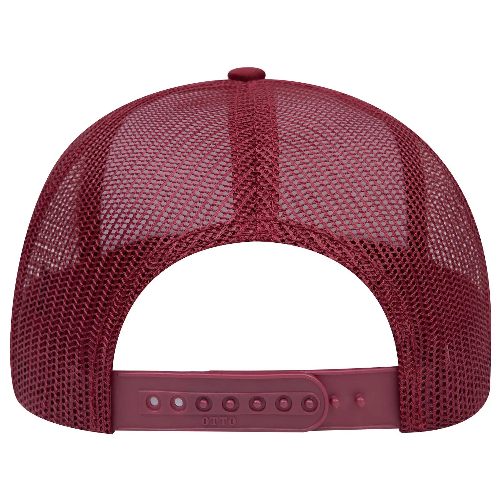OTTO 112-1 6 Panel Mid Profile Mesh Back Trucker Cap - Burg.Marn/Wht/Bur.Marn - Burg.Marn/Wht/Bur.Marn / 7 3/8’’ - 7