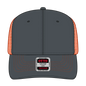 OTTO 112-1 6 Panel Mid Profile Mesh Back Trucker Cap - Ch.Gry/Ch.Gry/N.Org - Ch.Gry/Ch.Gry/N.Org / 7 3/8’’ - 7 5/8’’