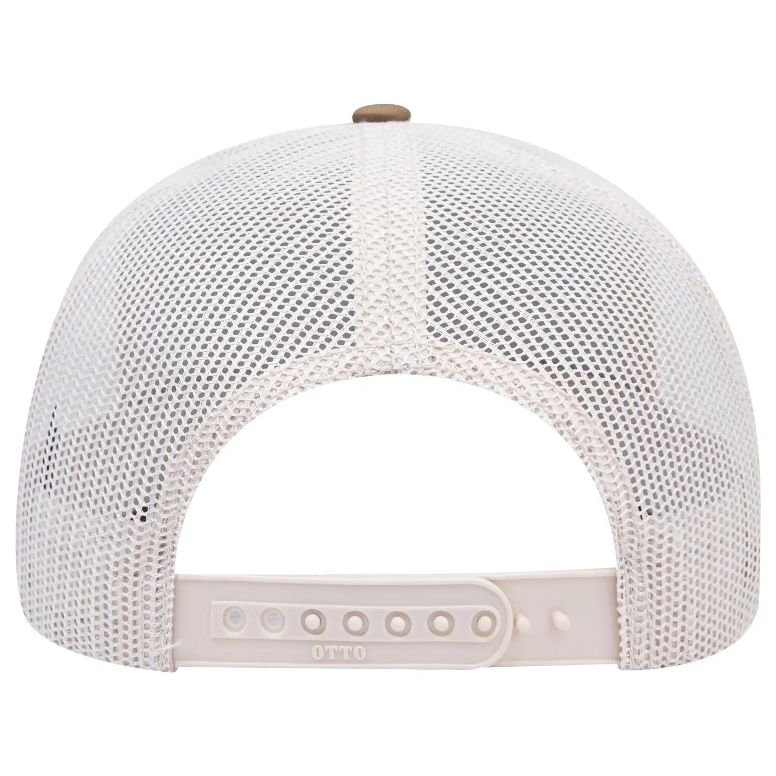 OTTO 112-1 6 Panel Mid Profile Mesh Back Trucker Cap - Coy.Brn/Coy.Brn/Lt.Khk - Coy.Brn/Coy.Brn/Lt.Khk / 7 3/8’’ - 7