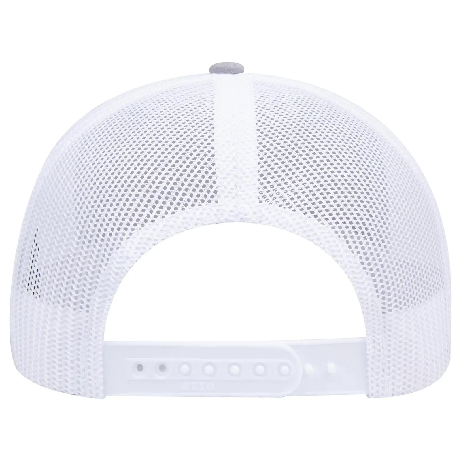 OTTO 112-1 6 Panel Mid Profile Mesh Back Trucker Cap - HeatherGray/Royal/White - HeatherGray/Royal/White / 7 3/8’’ - 7