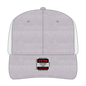 OTTO 112-1 6 Panel Mid Profile Mesh Back Trucker Cap - HeatherGray/HeatherGray/White - HeatherGray/HeatherGray/White