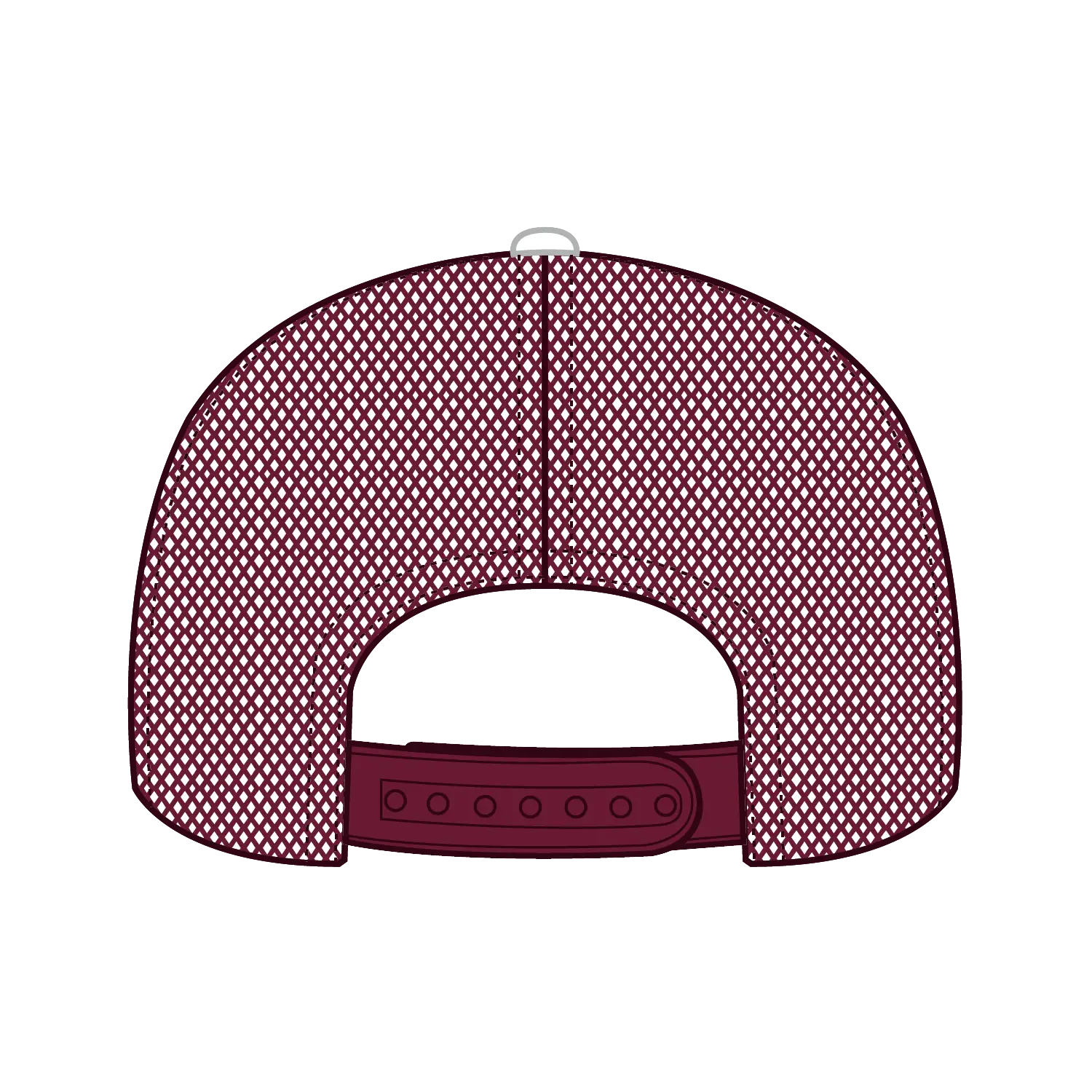 OTTO 112-1 6 Panel Mid Profile Mesh Back Trucker Cap - Burg.Marn/Wht/Bur.Marn - Burg.Marn/Wht/Bur.Marn / 7 3/8’’ - 7