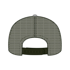 OTTO 112-1 6 Panel Mid Profile Mesh Back Trucker Cap - Dk.Ol.Grn/Gry/Dk.Ol.Grn - Dk.Ol.Grn/Gry/Dk.Ol.Grn / 7 3/8’’ - 7