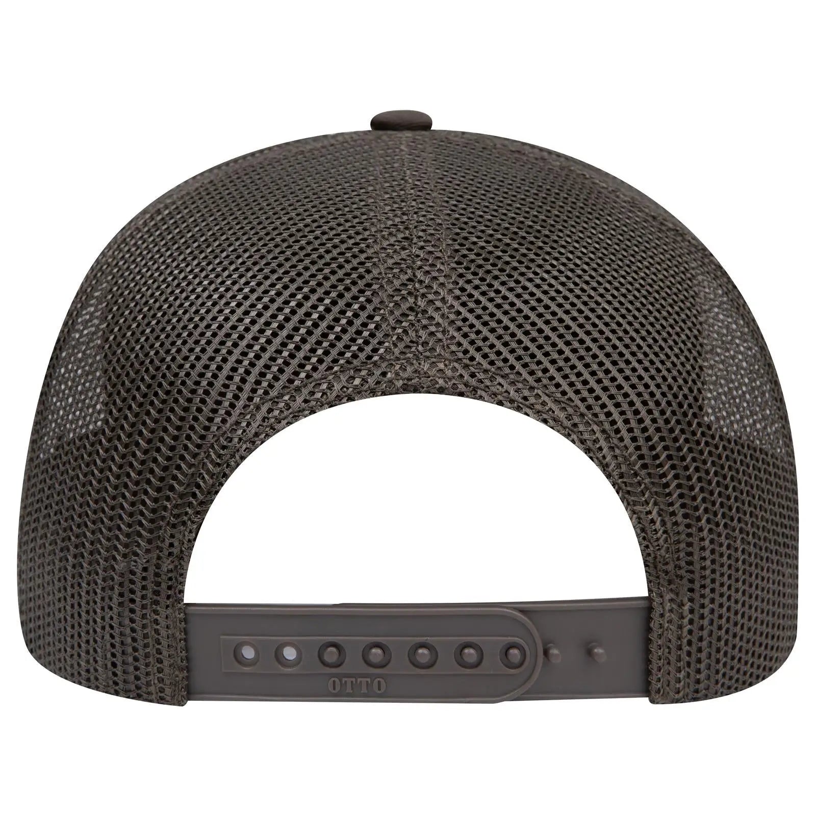 OTTO 112-1 6 Panel Mid Profile Mesh Back Trucker Cap - Dk.Ol.Grn/Gry/Dk.Ol.Grn - Dk.Ol.Grn/Gry/Dk.Ol.Grn / 7 3/8’’ - 7