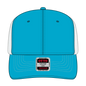 OTTO 112-1 6 Panel Mid Profile Mesh Back Trucker Cap - Aqua/Aqua/Wht - Aqua/Aqua/Wht / 7 3/8’’ - 7 5/8’’