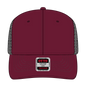 OTTO 112-1 6 Panel Mid Profile Mesh Back Trucker Cap - Bg.Mrn/Bg.Mrn/Blk - Bg.Mrn/Bg.Mrn/Blk / 7 3/8’’ - 7 5/8’’