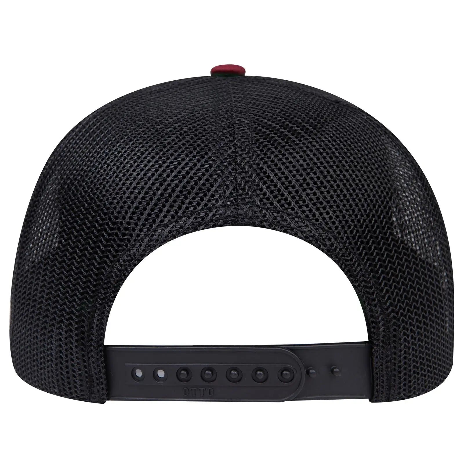 OTTO 112-1 6 Panel Mid Profile Mesh Back Trucker Cap - Bg.Mrn/Bg.Mrn/Blk - Bg.Mrn/Bg.Mrn/Blk / 7 3/8’’ - 7 5/8’’