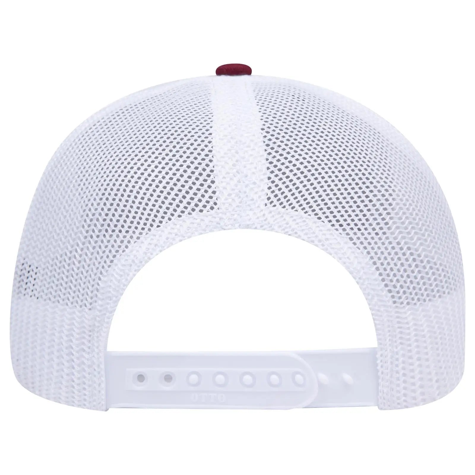 OTTO 112-1 6 Panel Mid Profile Mesh Back Trucker Cap - Bg.Mrn/Bg.Mrn/Wht - Bg.Mrn/Bg.Mrn/Wht / 7 3/8’’ - 7 5/8’’