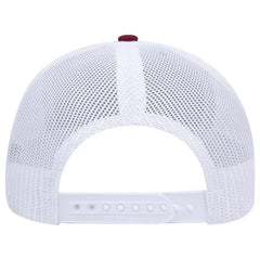 OTTO 112-1 6 Panel Mid Profile Mesh Back Trucker Cap - Bg.Mrn/Bg.Mrn/Wht - Bg.Mrn/Bg.Mrn/Wht / 7 3/8’’ - 7 5/8’’