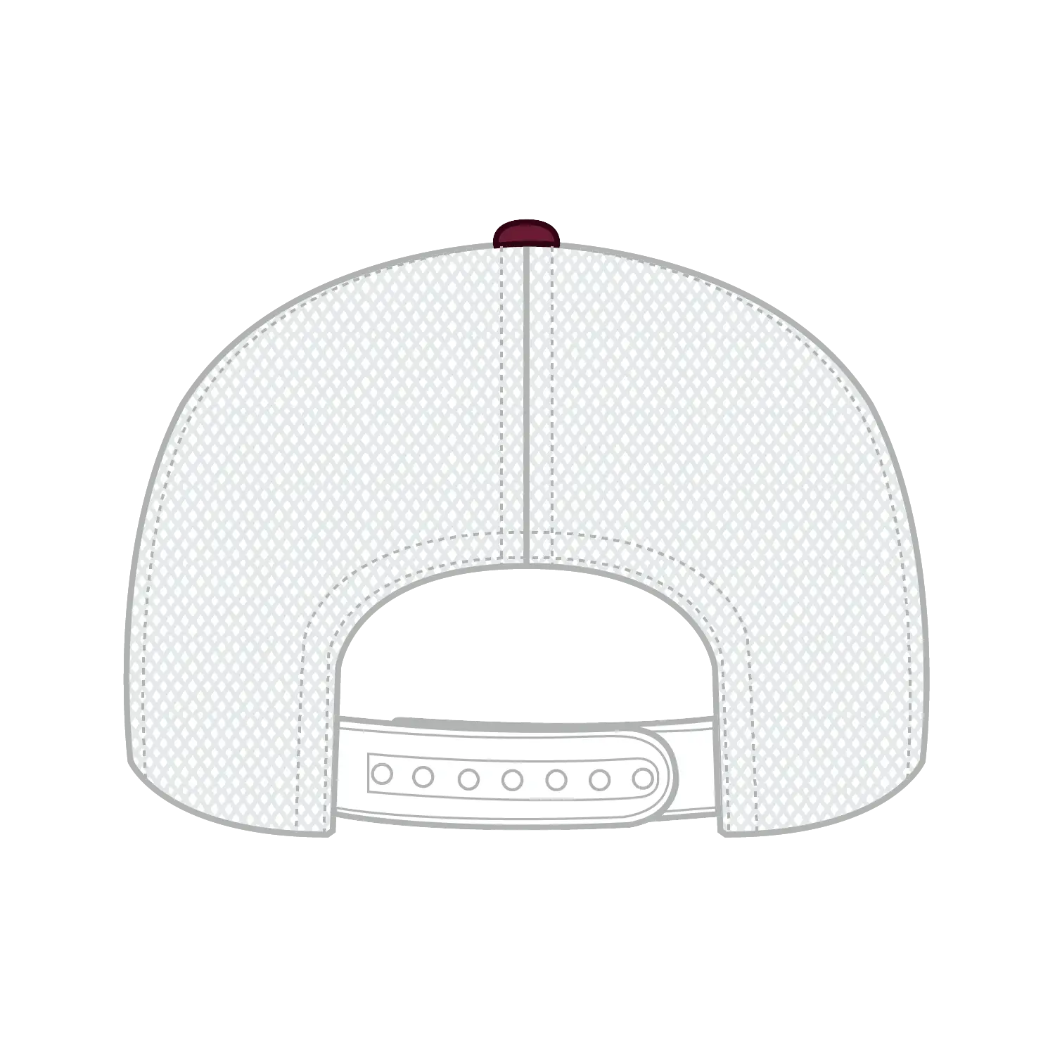 OTTO 112-1 6 Panel Mid Profile Mesh Back Trucker Cap - Bg.Mrn/Bg.Mrn/Wht - Bg.Mrn/Bg.Mrn/Wht / 7 3/8’’ - 7 5/8’’